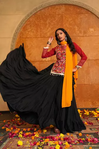 Maroon Festive Special Crepe Fabric Lehenga choli