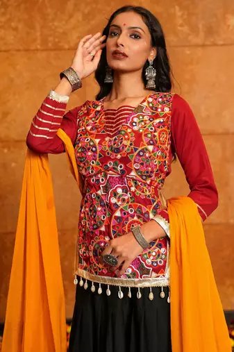 Maroon Festive Special Crepe Fabric Lehenga choli