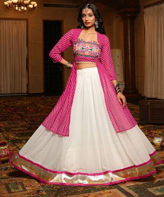 Pink Festive Special Georgette Lehenga choli 1
