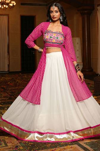 Pink Festive Special Georgette Lehenga choli