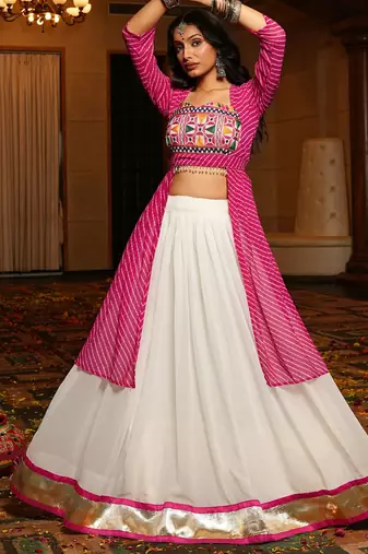 Pink Festive Special Georgette Lehenga choli