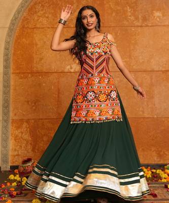 Black Festive Special Georgette Lehenga choli 1