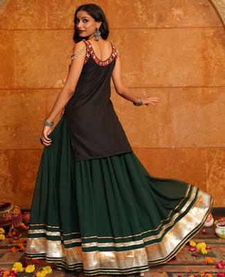 Black Festive Special Georgette Lehenga choli 2
