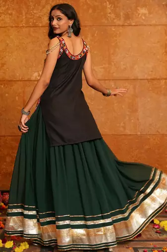 Black Festive Special Georgette Lehenga choli