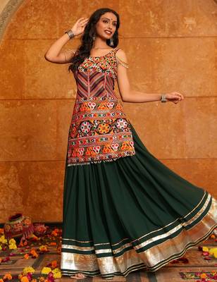 Black Festive Special Georgette Lehenga choli 3