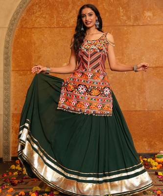 Black Festive Special Georgette Lehenga choli 4