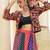 multicolor Festive Special Silk Crepe Lehenga with koti