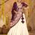 Wine Ethnic Crepe lehenga choli