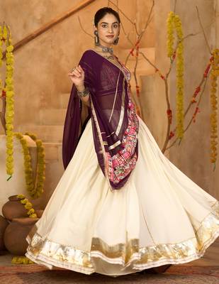 Wine Ethnic Crepe lehenga choli 4
