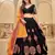 Black Cotton Silk Navratri Lehenga choli