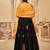 Black Cotton Silk Designer Navratri Lehenga choli