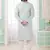 men's mint green  straight kurta churidar with embroidered art silk   and with lining