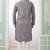 Men's grey  straight kurta with embroidered art silk  and with lining