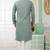 Men's green  straight kurta with embroidered art silk  and with lining