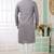Men's grey  straight kurta with embroidered art silk  and with lining