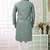 Men's green  straight kurta with embroidered art silk  and with lining