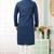 Men's teal blue  straight kurta with embroidered art silk  and with lining