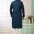 Men's teal green  straight kurta with embroidered art silk  and with lining