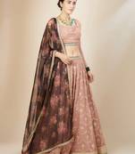 Pink Georgette Ethnic Lehenga choli