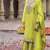 Lemon color chinon fabric wedding palazzo dress for ceremonial looks