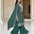 Green color heavy embroidery work chinon fabric ethnic indian palazzo suit