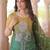 Green color beautiful chinon fabric smart printed and beads work ceremonial sharara dress