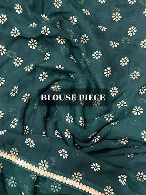 Dark green chiffon saree in leheriya with foil border work 5