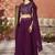 Purple color beautiful wedding special bridesmaid favorite ceremonial choli palazzo dress
