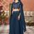 Teal blue color beautiful wedding special brides maid favorite ceremonial choli palazzo dress