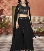 Black color beautiful wedding special bridesmaid favorite ceremonial choli palazzo dress