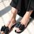 Double bow black flats