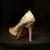 Brocade black and gold pumps