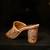 Colourful brocade ethnic mules with round heels