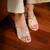 Colourful brocade ethnic mules with round heels