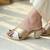 Criss cross metallic dual tone heels