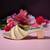 Bead work block heel