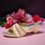 Bead work block heel