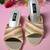 Bead work block heel