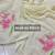 White handpainted floral chiffon saree with gota detailing