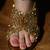 Gold handwork wedge