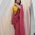 Red bandhej work chiffon saree