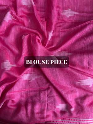 Pink ikkat handwoven cotton saree wth handmade tassels 5
