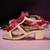 Gladiator style beadwork block heels