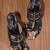 Printed kolhapuri with block heels