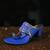 Matt royal blue kolhapuri with antique gold detailings