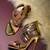 Criss cross metallic heels