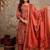 maroon floral cotton kurti