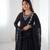 Black Flowy Kurti Set with Dupatta