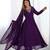 Purple Georgette Embroidered Kurta set