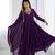 Purple Georgette Embroidered Kurta set